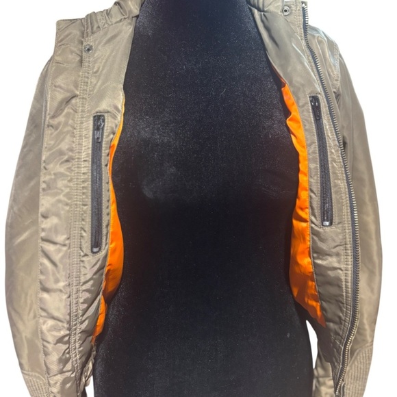 Harley Davidson Jacket M Olive Color orange liner bomber Street wear Motorcycle - Picture 5 of 13